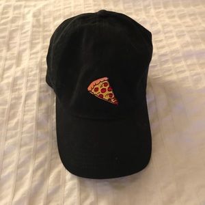 Back hat with Pizza Patch